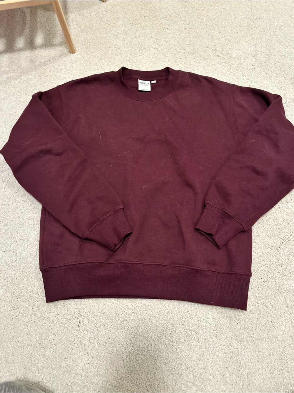 Burgundy Aritzia Crewneck